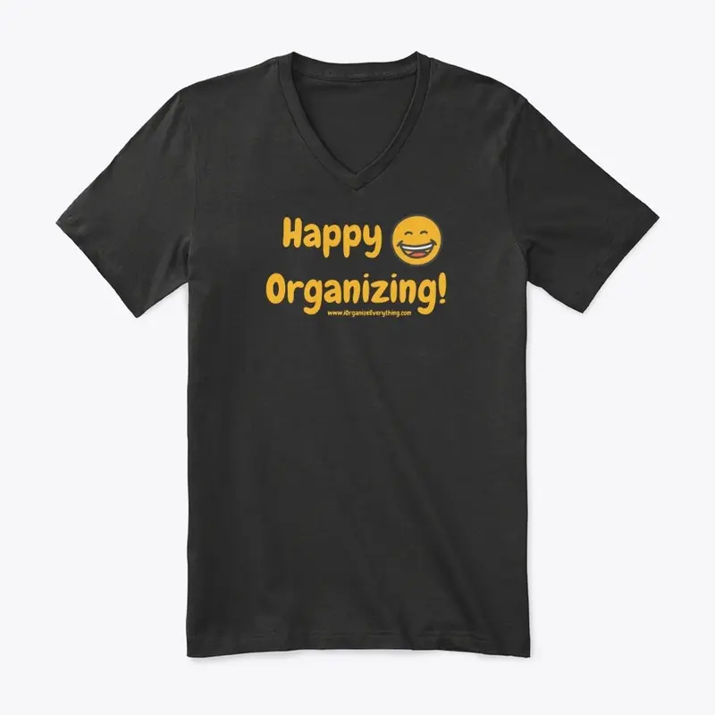 Happy Organizing Vneck T-Shirt Unisex